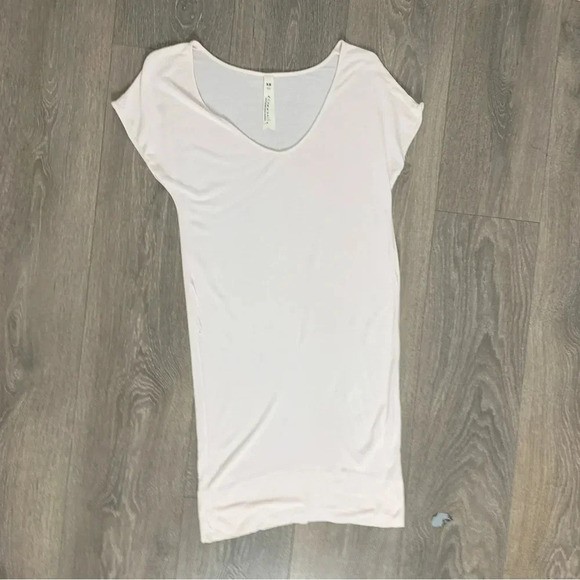 Y2k 2000s Aritzia Community T-shirt Dress short sleeves Pale Pink Size XS - Picture 6 of 11